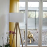 Tagesvorhang orange pastell als Ziervorhang