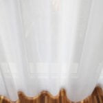 Tagesvorhang VALENCIA leinenoptik weiss Wellen
