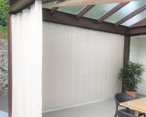 Outdoor-Vorhänge Parkhotel weiss