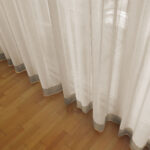 Tagesvorhang BONUS: Edle Struktur in Beige [117]