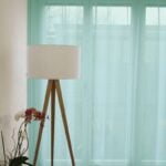 Tagesvorhang Wohnzimmer GENEVA II Türkisblau [086]