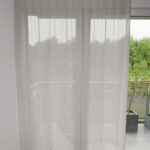 Tagesvorhang HORW Leinenoptik geschlossener Vorhang Cremeweiss [04]