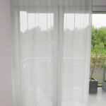 Tagesvorhang HORW Leinenoptik geschlossener Vorhang Ecruweiss [03]
