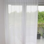Tagesvorhang HORW Leinenoptik geschlossener Vorhang Reinweiss [01]