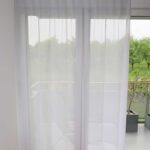 Tagesvorhang HORW Leinenoptik geschlossener Vorhang Weiss [02]