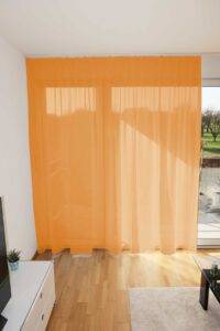 Tagesvorhang BUENOS AIRES in Farbe geöffneter Orange [023]