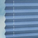 Stoffmuster Plissee EOS CREPE FR in Blau [0743]