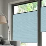 Plissee DUETTE® EOS® FIXÉ ELAN DARK in Hellblau [3749]