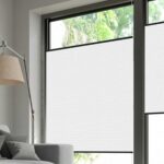 Plissee DUETTE® EOS® FIXÉ ELAN DARK in Weissgrau [3701]