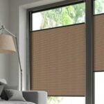 Wabenplissee DUETTE® EOS® FIXÉ ELAN METALLIC STRIPES in Bronze [0826]
