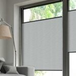 Wabenplissee DUETTE® EOS® FIXÉ ELAN METALLIC STRIPES in Silber [0825]