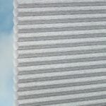 Stoffmuster vom Wabenplissee DUETTE® EOS® FIXÉ ELAN METALLIC STRIPES in Silber [0825]