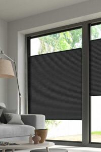 Wabenplissee DUETTE® EOS® FIXÉ ELAN in Schwarz [7753]