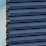 Stoff vom Wabenplissee DUETTE® EOS® FIXÉ UNIX DARK in Blau [7442]