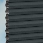 Stoff vom Wabenplissee DUETTE® EOS® FIXÉ UNIX DARK in Dunkelgrau [7456]