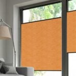 Wabenplissee DUETTE® EOS® FIXÉ UNIX DARK in Orange [7465]