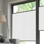 Wabenplissee DUETTE® EOS® FIXÉ UNIX DARK in Weiss [7401]