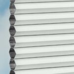 Stoff vom Wabenplissee DUETTE® EOS® FIXÉ UNIX DARK in Weiss [7401]