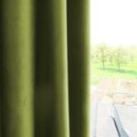 Nachtvorhang BARI in Olivgrün [460] - Abschluss rechts