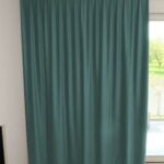 Nachtvorhang BARI in Blaugrau [430] - geschlossener Vorhang