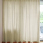 Nachtvorhang MANTUA in Olivgrünweiss [073] - Raumansicht