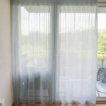 Tagesvorhang VARESE in Taubenblau [050] - Raumansicht