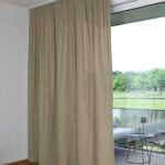 Nachtvorhang CASA Beige-Grau 0232 - Voll aufgezogen Ausblick