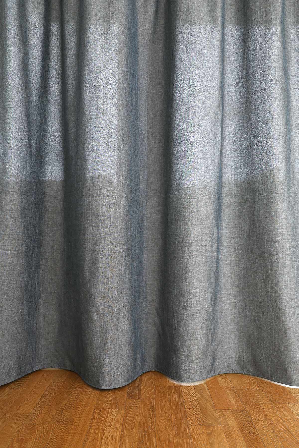 Nachtvorhang CASA Grau-Blau 0752 - Abschluss von vorne Nachtvorhang CASA Grau-Blau 0752 - Abschluss von vorne