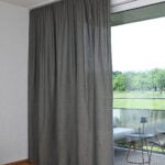 Nachtvorhang CASA Grau-Blau 0752 - Voll aufgezogen Ausblick